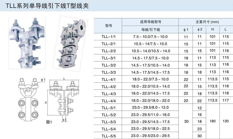 TLL單導(dǎo)線引下線T型線夾